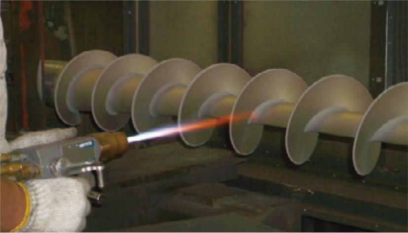 搬送スクリュー(超硬合金溶射)